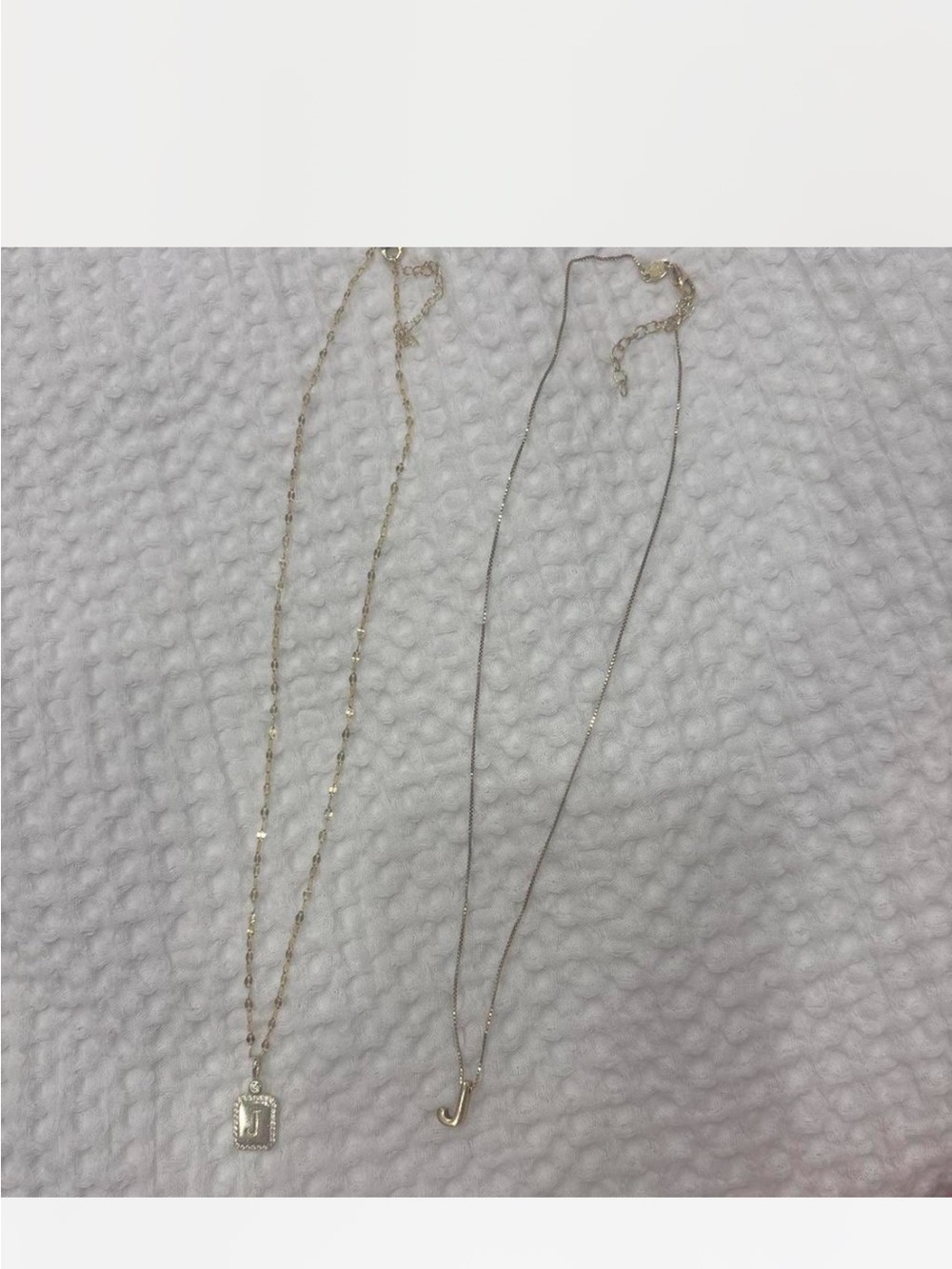 Doma Layered Gold and Silver Initial 'J' Necklace Set